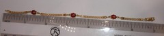 Vintage 14K 14KT Gold Italy Red Enamel Ladybug Link Bracelet Burdick 585 3.4g 🐞