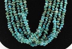 😍SZ Sally C 6 Strand Turquoise Nugget Layered Waterfall Statement Necklace 30″