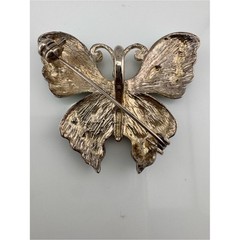 Y2K Blue Butterfly Brooch Cottagecore Fairycore Pin VNTG Pastel Blue Rhinestone