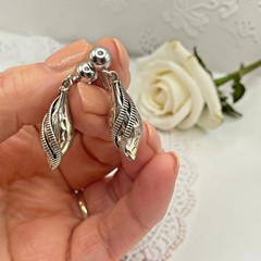Vintage Danecraft Sterling Silver 925 Screwback Dangle Earrings