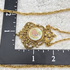 Vintage Cameo Necklace Courting Couple 2 Strand Romantic Victorian Revival
