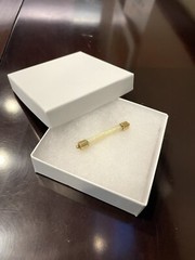 Rare Antique Victorian 15k Yellow Gold Crushed Opal Miners Brooch Pin