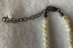 Vintage Mother Of Pearl Necklace With Shell Pendant 17”