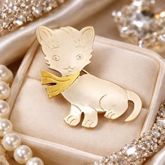 Sterling Silver 925 Kitten Cat Brooch Pin Pendant Vintage Taxco Mexico