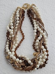 Estate Necklace Lot Beaded Carol Lee Original Box Mixed Materials And Styles