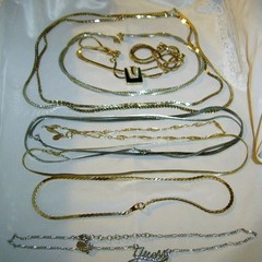 Good Quality NECKLACE & CHOKER LOT Silver & Gold Toned GUESS PARKLANE Very Nice!