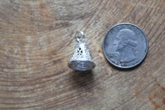 Sterling Silver BELL Charm makes chime sound