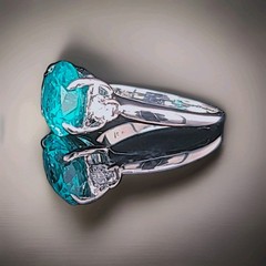 Vintage Platinum Engagement Ring 7.27ct. Blue Neon Tourmaline Oval Shape