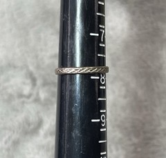 WHEELER MFG CO. 925 Sterling Silver Vintage Textured Band Ring Size 7.75