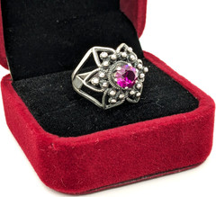 Vintage Elegant Soviet RING Silver⭐875 stamp Star USSR-size: 6.25US (17mm)| UA#4