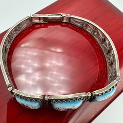 Soviet Vintage Bracelet Enamel rostov Finift Hand Painted