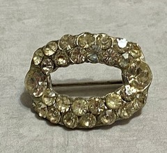 Vintage Brooch American Jewelry Co. Signed Art Deco Pot Metal