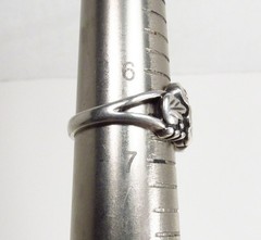 Vintage 1990s Wheeler Mfg. Co. USA Sterling Silver Grape Leaves Band Ring Sz 6.5