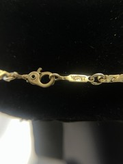 Monet Gold Tone S Link Chain Necklace 15 Inch Flat Wave Choker Vintage