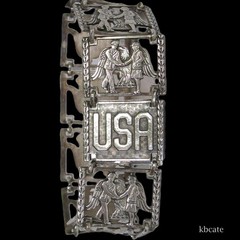 VTG 1930’s Lester Gaba Coro Designer RhineStone Patriotic Liberty Bell Brooch