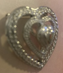 🌻Signed Gerry’s Silver Tone Filigree Triple Heart Brooch or Pendant