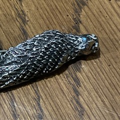 VTG Signed TORTOLANI SILVER Tone FALCON Hawk FALCONRY Pin BROOCH