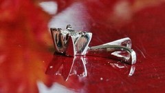 14k white gold pendant 0.20ct FVVS natural diamond solitaire charm handmade 0.7g
