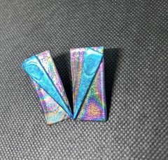 Vintage 80s Memphis Design Polymer Clay Earrings Abstract Geometric Post Studs