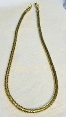 1970s 80’s SIGNED D.L AULD GOLD MESH SNAKE LARIAT NECKLACE / BELT FAB CONDITION!