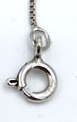 Vintage Pendant Necklace Sterling Silver Ruby Diamond Patriotic Love America