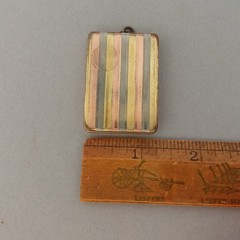 Vintage 20s Art Deco Marathon Rose Gold Tone Rectangular Locket Photo Pocket