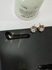Vintage 14K White Gold Diamond Stud Earrings Belcher Set Appraised @ $1228 Video