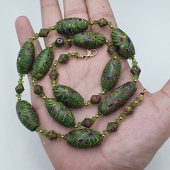 Vintage Venetian Style Amazing Gabri Eyes Glass Beaded Necklace