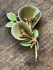 Vintage Flower Brooch Lot #4, 11 Pieces, Enamel Rhinestone Cloisonne Wear/Resell