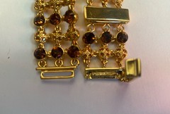 Camrose & Kross Jackie Kennedy Vintage Amber Gold Chain Link Bracelet JBK