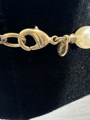 RMN Faux Pearl Necklace Double Strand Graduated Beads 17.75” Gold Tone Clasp