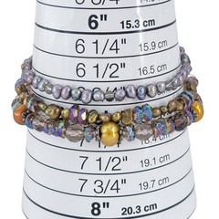 Vintage Sterling Silver 925 Multi Strand Pearl Iridescent Glass Bracelet 7.25″