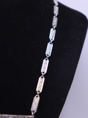 Vintage Berber Silver Tone Cameo Dangle Faux Pearl Necklace 23”