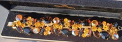 Verified #649 Juliana Tigers Eye And Topaz AB 5 Link Bracelet