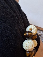 Vintage Carved Necklaces Earrings And Old Brooches.