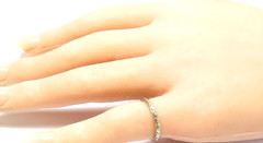 Antique 1920’s Orange Blossom Traub 18K White Gold Wedding Band Ring 4.75 UK-J