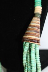 Women’s Vintage Multicolor Coconut Beaded Necklace 29 in
