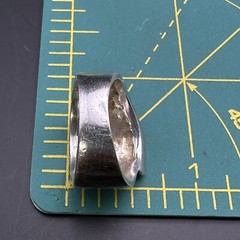 Modernist Smooth Ring Vintage Signed Italy 925 Sterling Silver Size 7.75