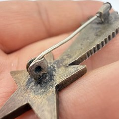 Antique Shooting Star Brooch Trombone Clasp Clear Crystal Read