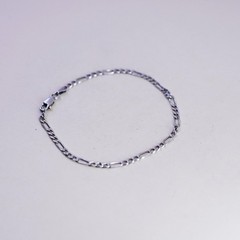 7.5”, 2mm, Vintage sterling 925 silver flatten curb bracelet