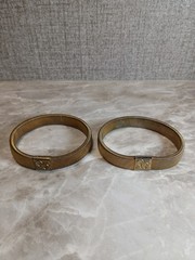 Vintage GG Expandable Bracelets set of 2 (Gold Tone)