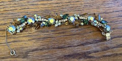 Juliana D&E Blue Aurora Borealis Rhinestone 5-Link Bracelet
