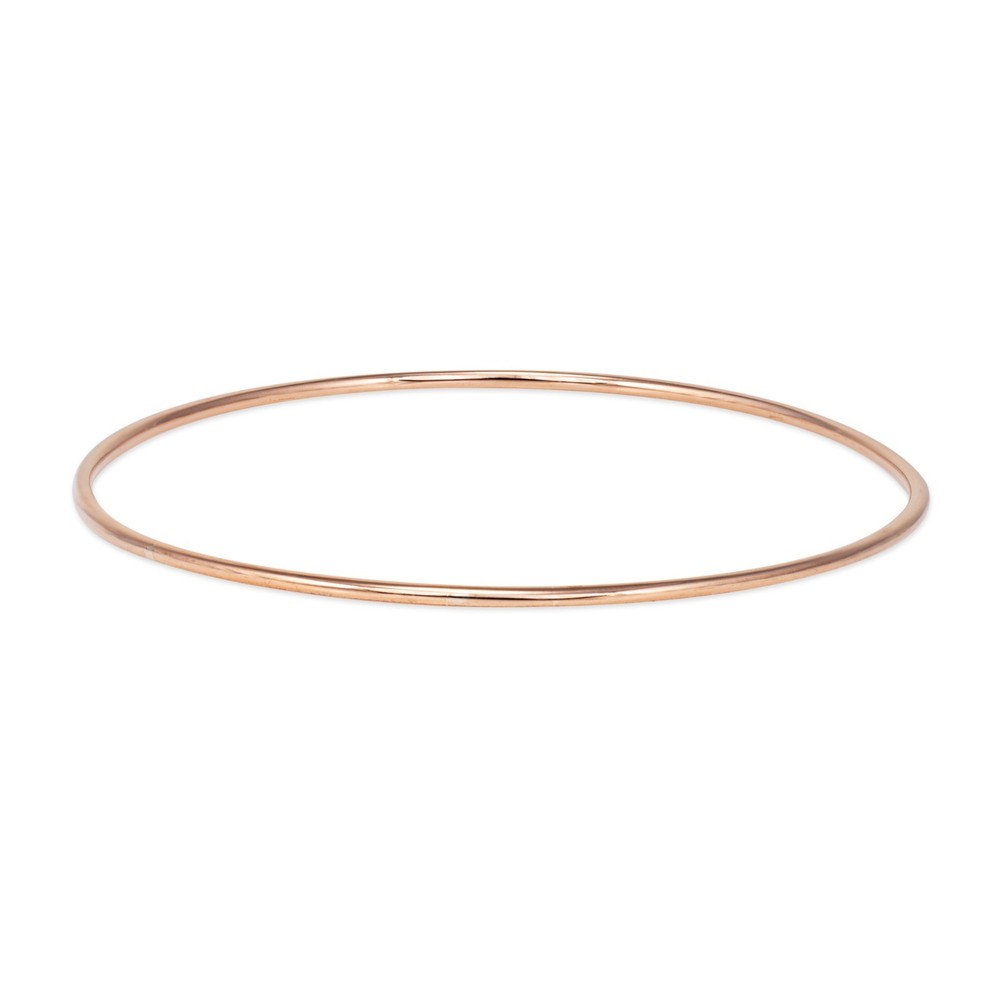 Vintage Portuguese Bangle Bracelet 19k Rose Gold 8″ Estate Fine Jewelry