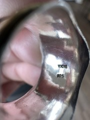 vintage triple tone sterling silver 925 spinner band ring. Size 8
