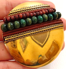 Vintage Jean-Louis Scherrer Paris Signed Beaded Brooch Pin