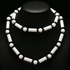 TRIFARI Vintage Original Signed Lucite Acrylic Beaded Designer Estate Necklace
