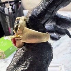 Vintage Lia Sophia Spiceberry Cocktail Ring Size 9 Tiger’s Eye Agate Multi Stone