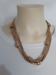 CHICO’S women necklace gold tone 24 inch long NWOT excellent condition