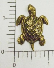 48433 2 Pc Brass Oxidized Turtle Jewelry Finding