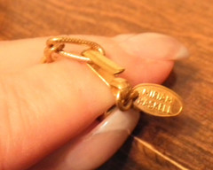 Vintage Miriam Haskell Necklace Gold Tone Chain with Medallion Choker 17″ Long